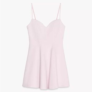 Zara Soft Pink Sweetheart Neckline Mini Dress